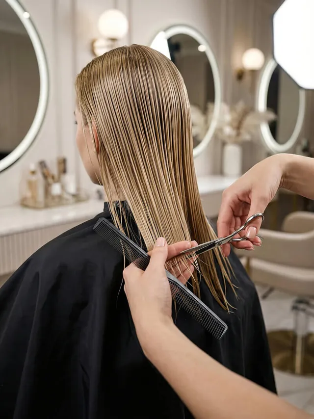 Faceless salon stock photo for hairstylist social media — example 8