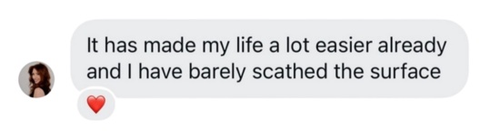 Member DM praising the membership